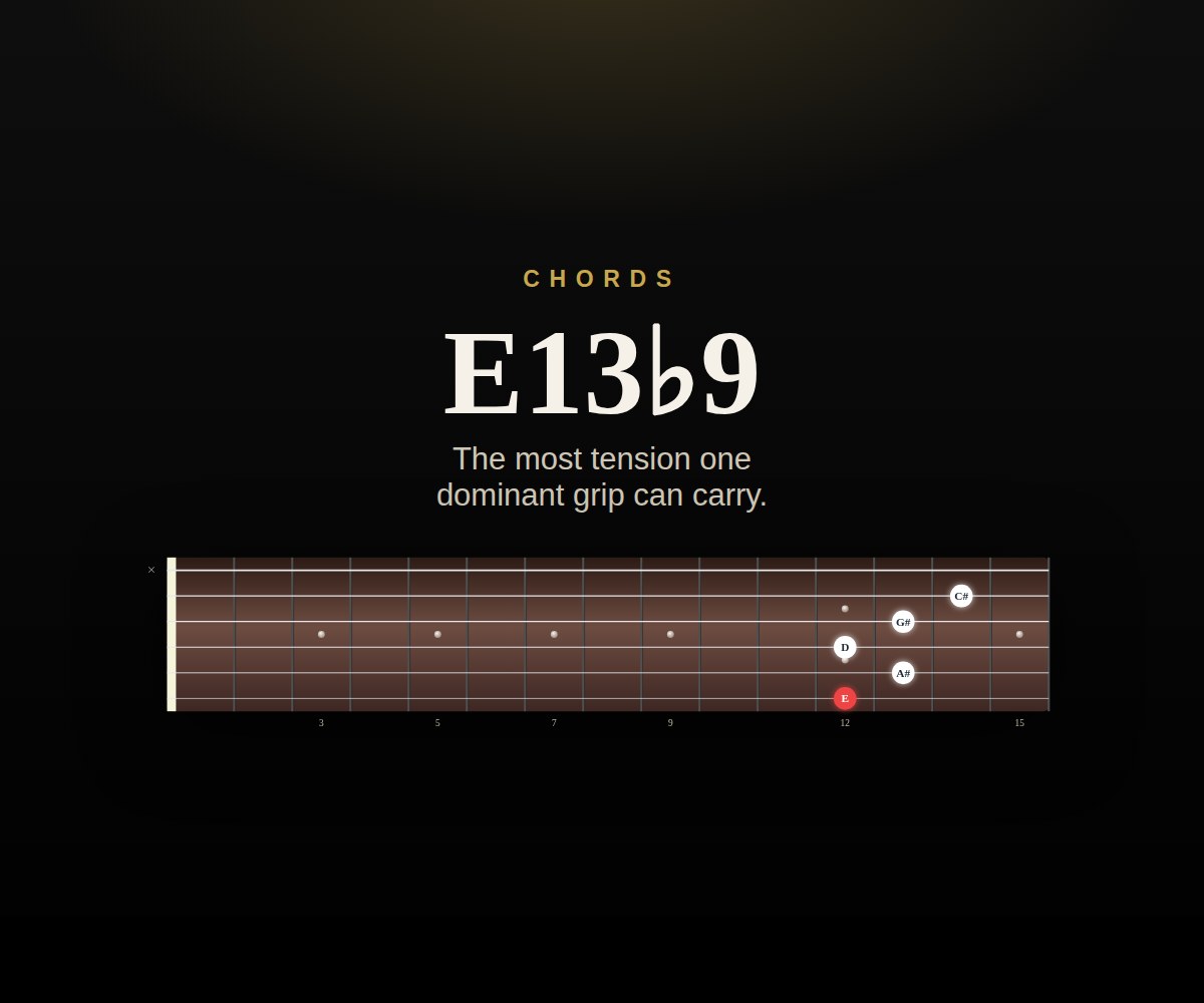 E13♭9 cover
