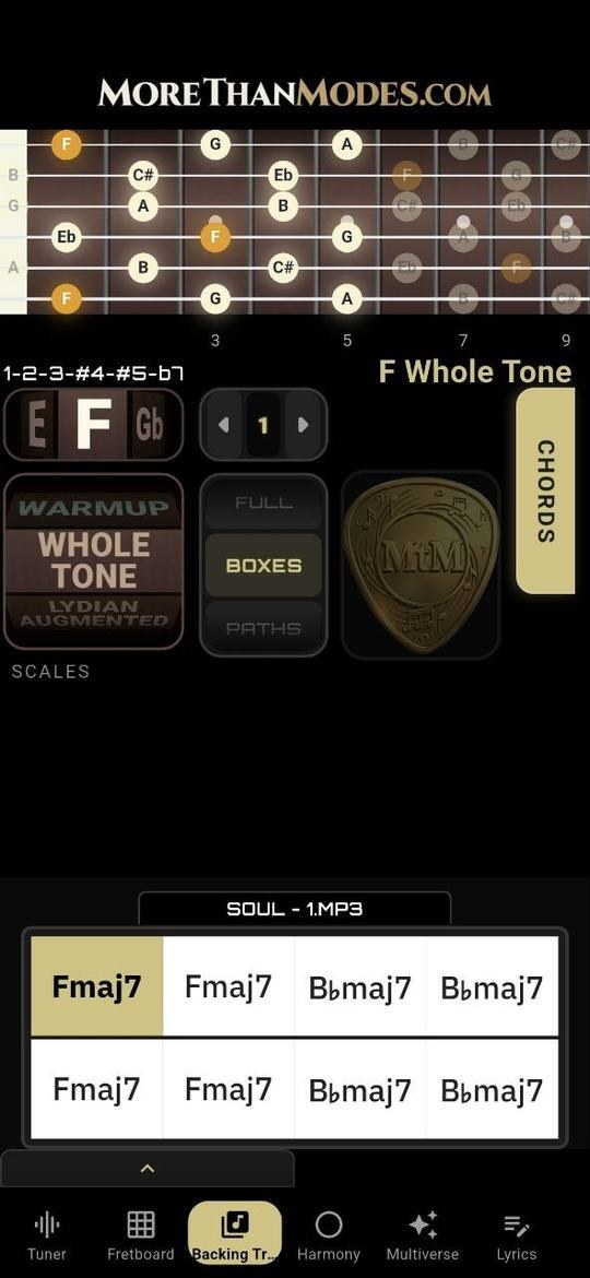 Backing tracks optimized